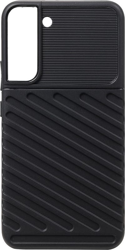 Shop4 - Samsung Galaxy S22 Plus Hoesje - Harde Back Case Rugged Texture Zwart