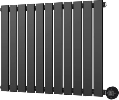 Quality Heating Calysta – Elektrische Convector Kachel – 800W – Horizontaal Wandmodel – Zwart – Met Thermostaat & Timer – IP24