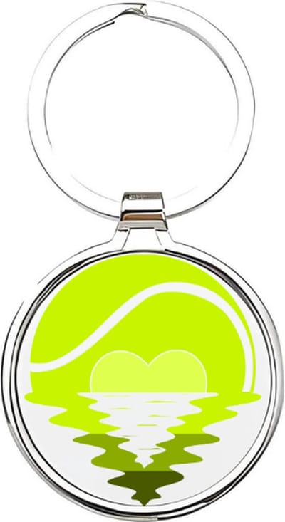 Akyol - tennis Sleutelhanger - Tennis - tennisser - cadeau - sport sleutelhanger - sport - gepersonaliseerd - tennissers - sleutelhanger voor tennissers - racket - sleutelhanger voor jongens - bal - ballen - 4 x 7,5 CM