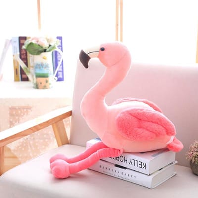 Mignon Flamant Rose Peluche Jouets Moelleux Oiseau en Peluche Rose Flamant Peluche Jouets pour Enfants Cadeau d'Anniversaire Décoration de Maison 25cm rose
