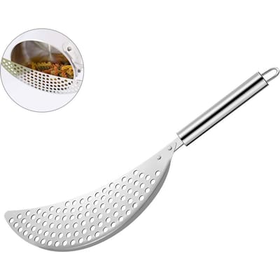 Passoire Égouttoir en Acier Inoxydable avec Poignée Support de Filtration d'Eau Gadgets Outils de Cuisine white