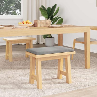 vidaXL - Bankkussen - fluweel - Lichtgrijs - Diepte - 35 - cm