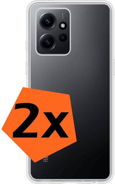 Hoes - 2 Stuks - Geschikt voor Xiaomi Redmi Note 12 4G - Sterk & Shockproof - Case Siliconen - Back Cover - Telefoon Hoes - Transparant