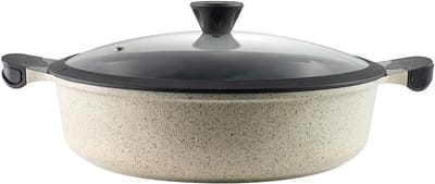 Grote Koekenpan met Antiaanbaklaag en Glasdeksel - 32 cm - PFAS-vrij