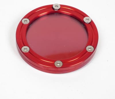 aluminium verzekeringssticker houder rond rood gek voor motor scooter quad nieuw