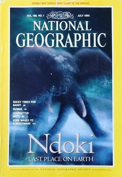 NATIONAL GEOGRAPHIC JULI 1995 EDITIE ENGELS TIJDSCHRIFT (MAP HEART OF THE ROCKIES INCLUDED)
