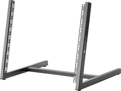 König & Meyer 40900 tafelrack 8 HE, zwart, schuin - Studio racks