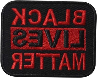 Strijkijzer op Patch - Opstrijkbare Badge - Kleding Versieren - Geborduurd Ontwerp - 7.5 cm x 6 cm - Zwart