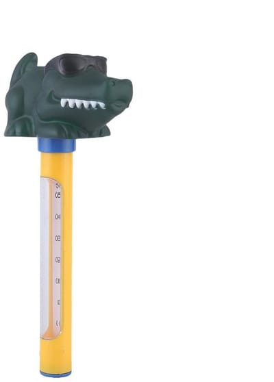 Zwembadthermometer Drijvend - Watertemperatuurmeter - Water Buiten Meten - Vrolijk Cartoon Ontwerp - 22 Centimeter - Krokodil