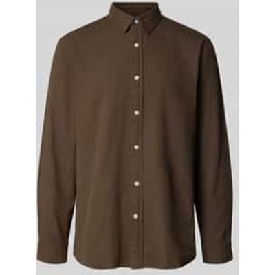 Overhemd Lange Mouw Selected Noos Claus Noah Brush Shirt - Demitasse/Twisted