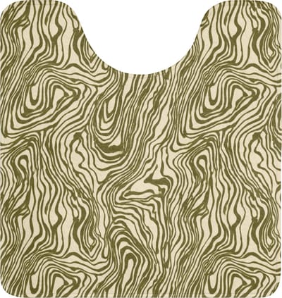 WC mat met uitsparing 55x60 cm - Antislip - Abstract - Marmer - Groen - Toiletmat met uitsnijding - Vloermat - Douchemat - Toilet tapijt - Toiletmatten