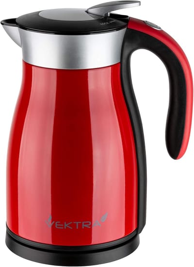 Waterkoker Thermoskan - Dubbelwandig RVS - Warm Water Houden - Vacuüm Isolatie - 17 Liter - Rood