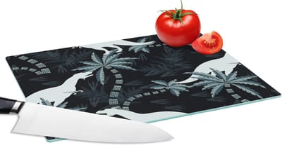 Glazen Snijplank - 28x20 - Patronen - Dino - Jungle - Jongens - Meisjes - Kinderen - Snijplanken Glas