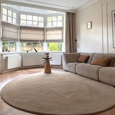 Organisch zacht hoogpolig vloerkleed Lux beige/taupe - 80 x 140 cm - (XS)