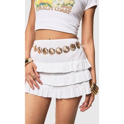 boohoo Dames Shell Kettingriem | Goud