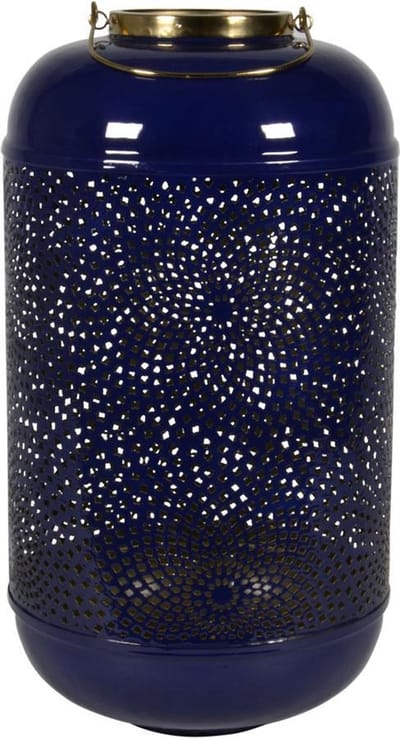 Windlicht Marrakesh 28x48 cm blauw