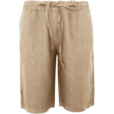 Bermuda voor dames Haris Cotton Essentials Knot Waist Slant Pocket