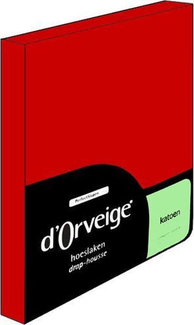 D'Orveige Hoeslaken Katoen - Litsjumeaux XL - 190x220 cm - Rood