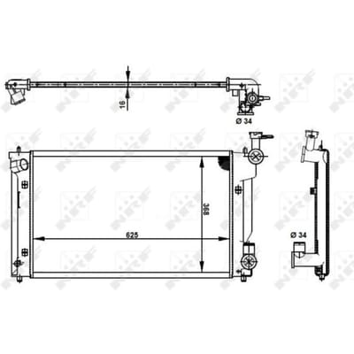 Radiator, motorkoeling NRF 53398
