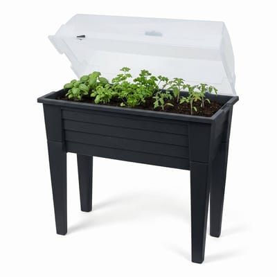 Cheqo® Kweektafel met Deksel en Poten - Kweekbak - Moestuinbak - Moestuintafel - Kweekhuis - Plantenbak - Kruidentafel - Verhoogde Kweekbak voor Groenten en Kruiden - Moestuin - Plantentafel - Groeitafel - Bloembak - Kruidenbak