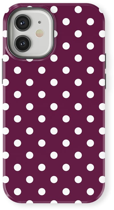 Polka Dots Hoesje geschikt voor iPhone 12 Mini | Geschikt Voor Mag | Stippen Design Backcover geschikt voor iPhone 12 Mini Purple Pop
