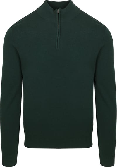 Steppin' Out Half Zip Trui Merinowol Caccia Groen - Maat XL - Heren - Pullovers