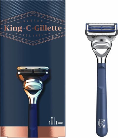 6x King C. Gillette Scheerapparaat Hals