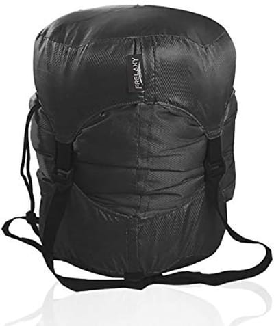 Compressiezak - Ultralight Slaapzak Stuff Sack voor Kamperen, Wandelen en Backpacken - Ruimtebesparende Oplossing (Zwart, L)