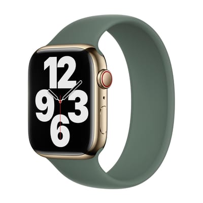 Apple Siliconen solobandje voor de Apple Watch | 44/45/46/49 mm - Maat 12 - Eucalyptus