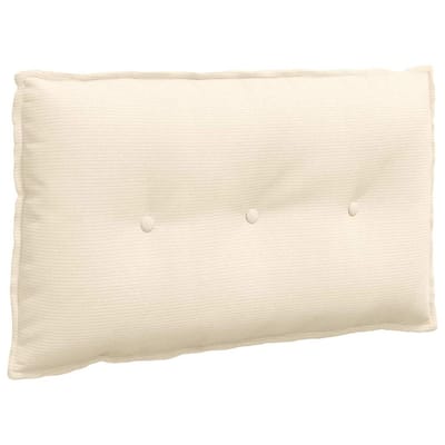 vidaXL - Rugkussen - Crèmekleurig - 80 - x - 50 - cm - Corduroy - stof