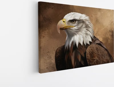 Saammp Canvas Schilderij - Zeearend - Abstract - Dieren - Bloemen - 30x20 - Foto op canvas - Wanddecoratie - muurdecoratie Woonkamer - Slaapkamer decoratie - Canvas Print