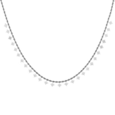 Bijoutheek Ketting gedraaid mini morningstars Zilver JE13448