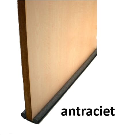Luxe tochtstopper - Antraciet 92 cm - dubbele tochtrol - deur isolatie - tochtstopper - aanpasbaar
