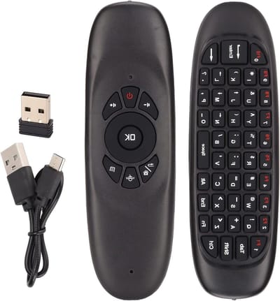 Draadloze Air Mouse afstandsbediening, 2.4G multifunctionele fly mouse toetsenbord voor Android TV Box, PC en projector met slimme functies