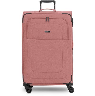 Redolz Essentials 12 LARGE 4 wielen Trolley 79 cm met uitbreidingsplooi - Zachte bagage - TSA slot - rose