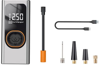 Fietspomp - fietspomp elektrisch - fietspompen - Draagbare luchtcompressor - 150 PSI draadloze elektrische mini-autocompressor - met 4000 mAh powerbank - digitaal LCD- en LED-scherm - voor fietsen, motorfietsen, scooters en ballen