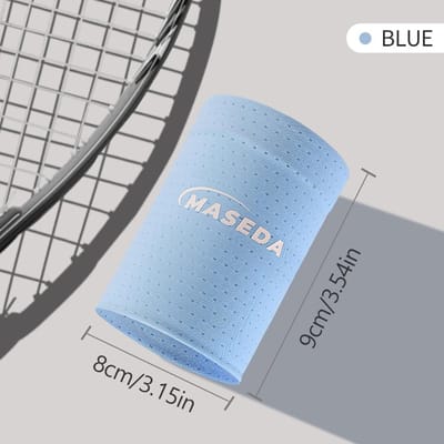 1 pièce Protège-poignet en soie glacée Sensation de froid Bandeau de sport pour la main Absorption de la transpiration Fin Fitness Été bleu