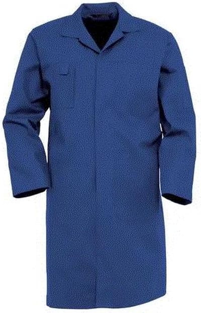 Safeworker - stofjas - korenblauw - werkjas - heren - knoopsluiting - comfortabele pasvorm - maat 46