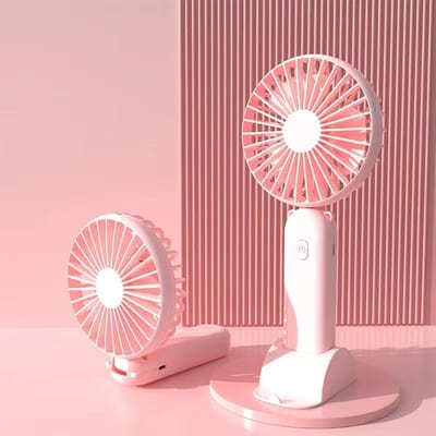 2024 Draagbare kleine ventilator met USB-aansluiting, digitaal display, stil, voor op kantoor, bureau, studentenkamer, buitenventilator