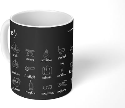 Mok - Koffiemok - Spreuken - Quotes - Travel - Zwemmen - Koffie - Mokken - 350 ML - Beker - Koffiemokken - Theemok - Mok met tekst