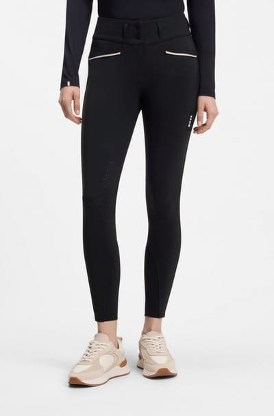 BOSS Equestrian SS26 HANNAH HIGH WAIST KNEE GRIP RIJBROEK DONKER PUMICE M