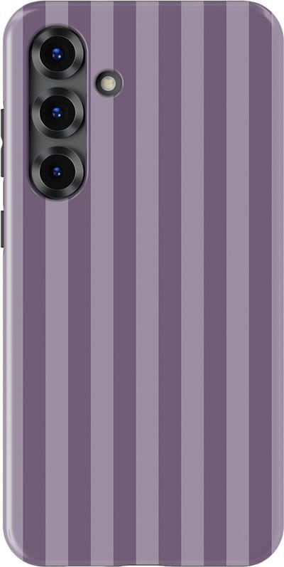 DripCase Gestreept Hoesje Samsung Galaxy S25 Plus | Backcover met Mag | Stripes Motief | Trendy Case Samsung Galaxy S25 Plus met Strepen Lavender Beam