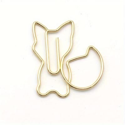 20 Eekhoornvormige Paperclips, Roségoud en Goud Leuke Schattige Paperclips Bladwijzers Leuke Kantoorbenodigdheden B