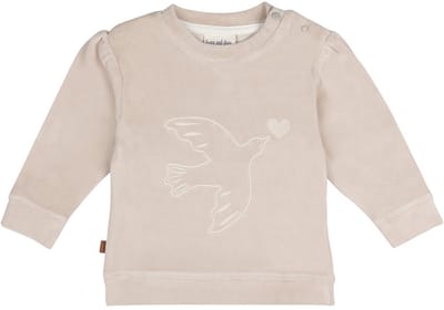 Frogs and Dogs - Follow Your Heart Baby Velvet Sweater | Silver Gray - Katoen - Maat 50/56