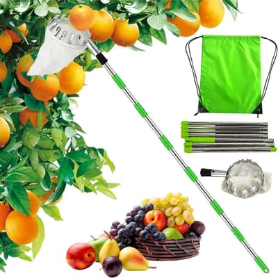 Fruitplukker met steel - Appelplukker Kersenplukker - Fruit Oogsten - Verstelbare Lengte - Tot 2.8 meter - Niet gespecificeerd