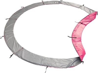 Trampoline beschermmat - Veiligheidskussen - Trampoline veiligheid - Omkeerbaar design - Ø305cm - Grijs roze
