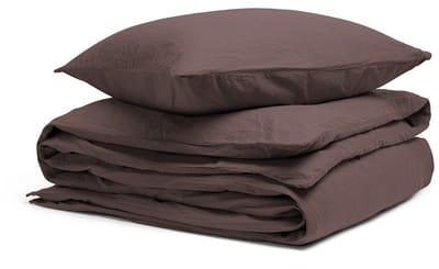 Yumeko dekbedovertrek hennep/katoen roasted bruin 140x220 + 1/60x70 - Biologisch & ecologisch