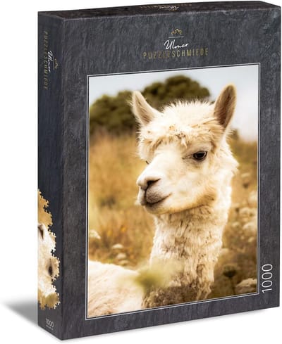Legpuzzel Alpaca - Dierenpuzzel Zomer - Ontspanning Thuis - Gemaakt in Duitsland - 1000 Stukjes - Wit Groen