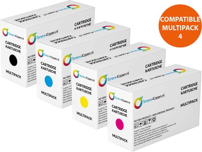 Lexmark 0C540H1KG / C540H1CG - Toner Multipack 4-delig - 1x Zwart, 1x Cyaan, 1x Magenta, 1x Geel - Huismerk Compatible - Geschikt voor Lexmark C540N Lexmark C543DN Lexmark C544DN Lexmark C544DTN Lexmark C544DW Lexmark C544N Lexmark C546DTN