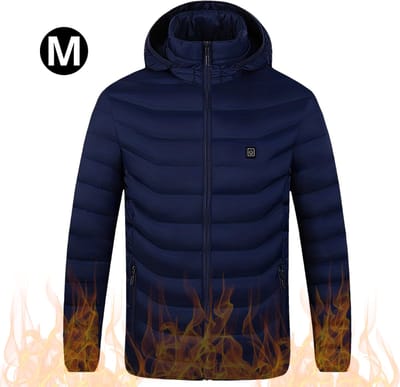 Bovista Verwarmde Jas - Heating Jacket - Thermo Jas - Elektrische Kleding - Jas Met Verwarming - 9 Warmtezones - Dames & Heren - Maat M - Blauw